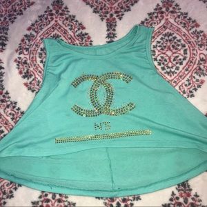Channel crop Top